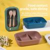 Rectangular Lunchbox with Fork and Spoon Compartments