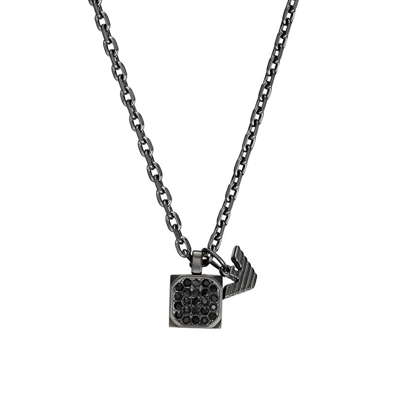 

Armani Cube Necklace Black 2024 Birthday Men necklace EGS3083060 Basic Packaging