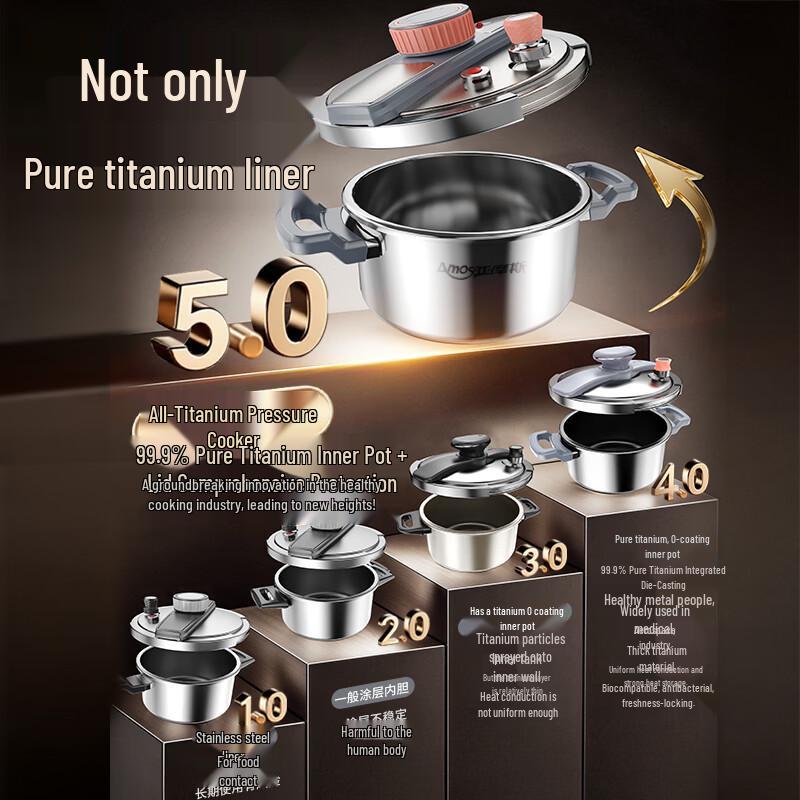 Amos Pure Titanium Pressure Cooker
