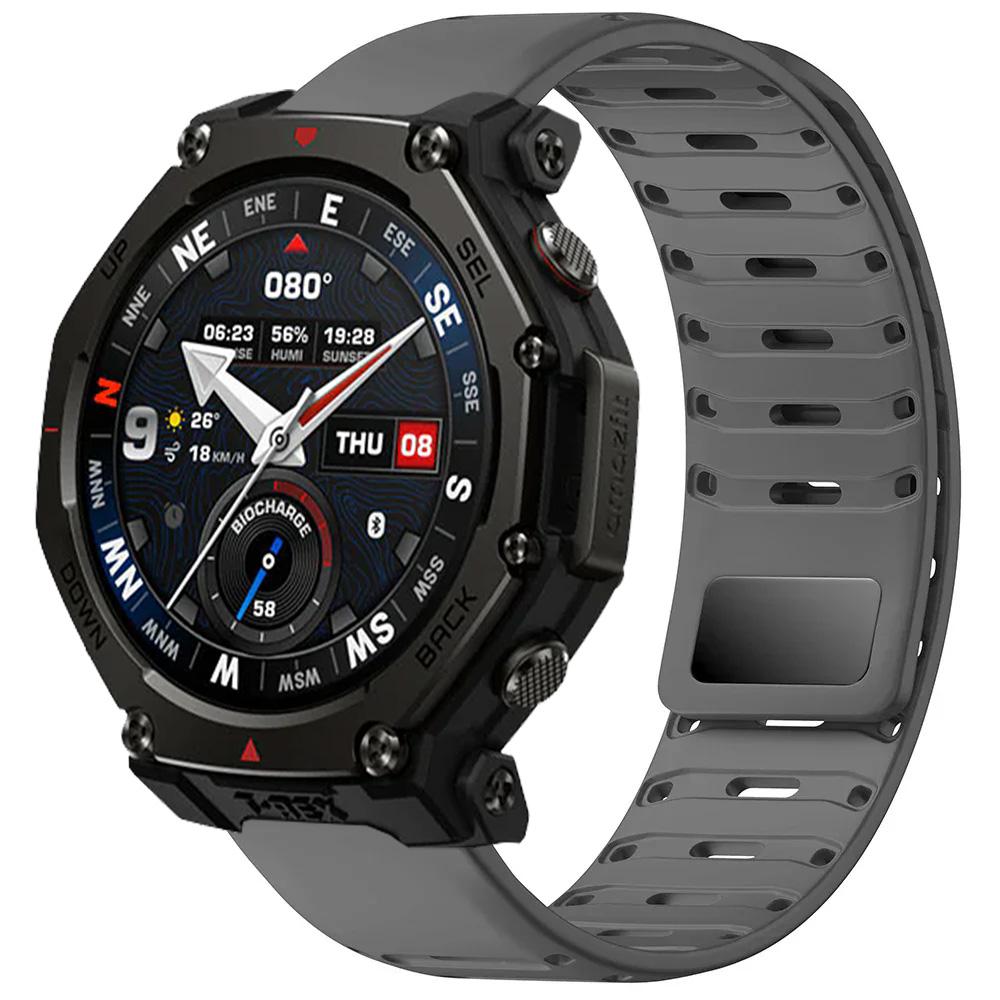 22mm Silicone Sports Strap For Amazfit T-Rex3 Pro 48mm Helio Magnetic Watchband For Amazfit Balance 2 1/Bip 6 5 Bracelet Correa