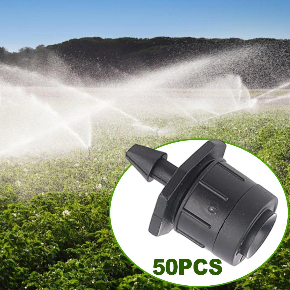 Pack of 50 Adjustable Irrigation Drippers with 360 Degree Water Flow for Precise Watering In Greenhouses and Lawns