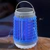 Lâmpada portátil para matar mosquitos, recarregável por USB, solar, LED, armadilha elétrica, repelente silencioso de mosquitos com alça para pendurar, para casa, jardim, acampamento