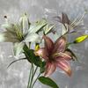 Faux Lily Flowers Bulk Realistic Artificial Tiger Lily Long-lasting Fake Lily Stem for Floral Arrangement Wedding Party Home Decor