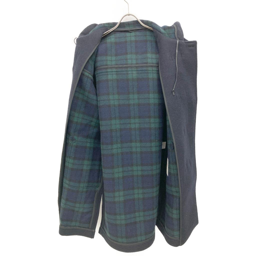 VAN JACKET Navy KW-81504 Wool Blend Hooded Logo Duffle Coat Coat M NavyUsed