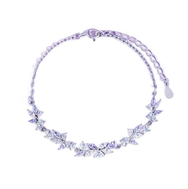 Exquisite S925 Sterling Silver Violet Bracelet for Women - Elegant Design, Perfect Gift for Best Friend or Girlfriend’s Birthday