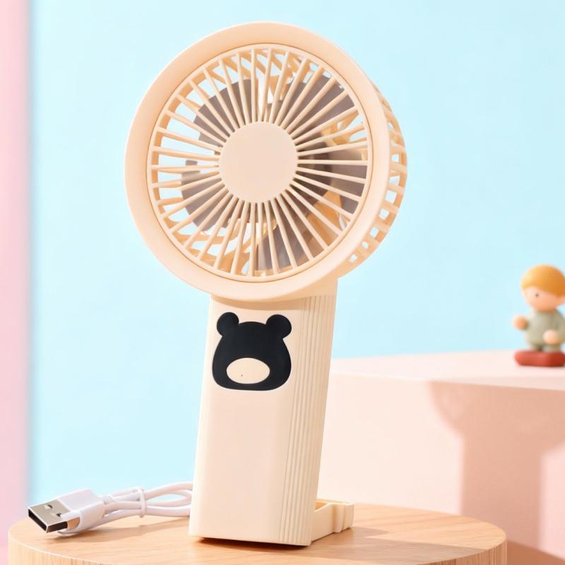 

Portable USB Rechargeable Mini Fan: Quiet Handheld Electric Fan for Students 8.5cm x 4cm x 18cm вершковий/білий