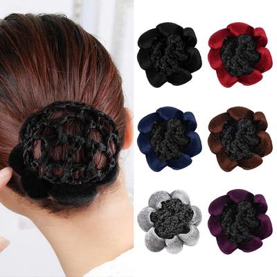 Yeni Elastik Dantel Kadife Kenar Topuz Kapak Bale Tığ Snood Updo Şekillendirici Aracı Saç Ağları