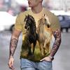 New Fun Cat Print Men's T-Shirt Street Trend Short Sleeve Versatile Men's T-Shirts Top