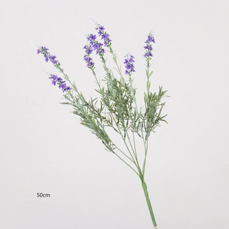7-Branch 38cm Artificial Lavender Bouquet for Home Table Decor Hotel Wedding Floral Arrangement Fake Flower