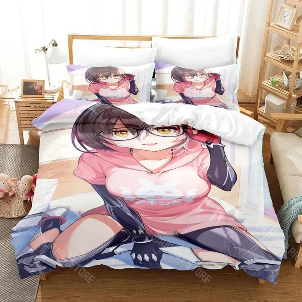 3D Print Roboco-san Bedding Set Single Twin Full Queen King Size Bed Set Adult Kid Bedroom Duvetcover Sets 3d Print Anime Bed