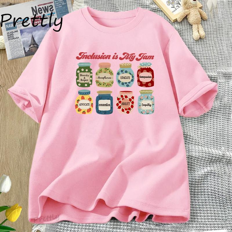 Inclusion Is My Jam T Shirt Funny Graphic Special Education Teacher T Shirts Autism Awareness Tshirt Men Women Cotton Tees