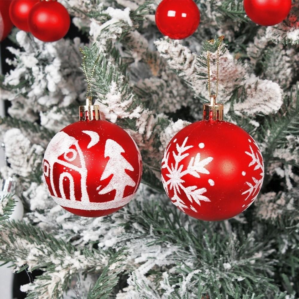 44Pcs/Set 6/3CM Christmas Ball Shiny Xmas Ornament Ball Durable Xmas Baubles  Showcase