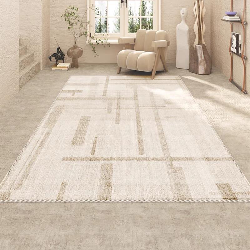 Modern Light Luxury Crystal Velvet Carpet Living Room Simple Bedroom Bedside Sofa Coffee Table Rug Wabi-Sabi Home Mat