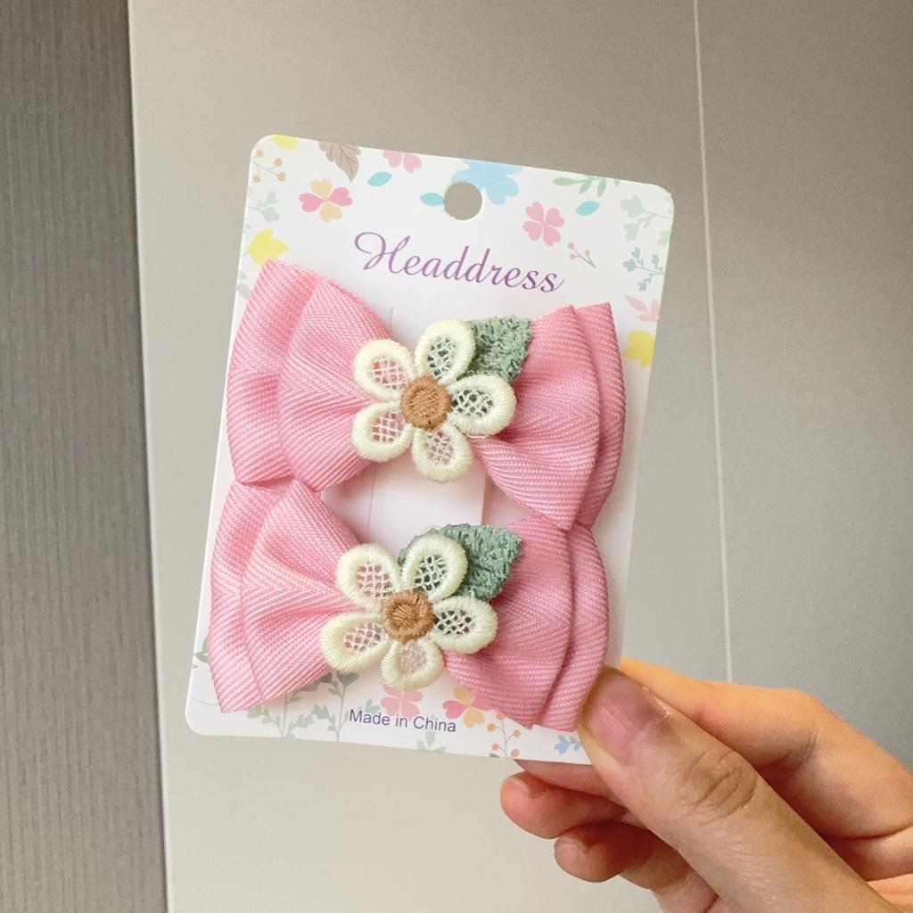 2Pcs/Set New Cute Bows Baby Hair Clips Candy Color Girls Princess Hairpins Barrettes Kids Hair Accessories