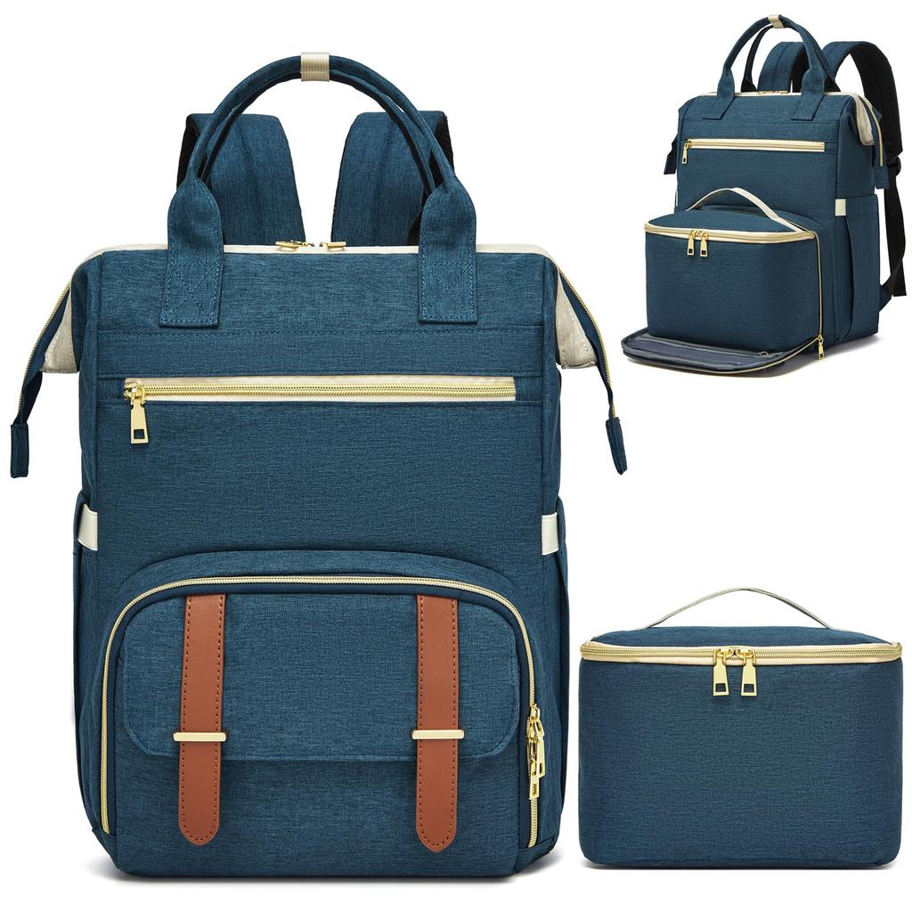 Large Capacity Insulated Backpack Cooler Box Cooler Bag Lunch Bag Insulated Cooler Lunchbox Compatible with Laptops with USB Port Stylish Bag with