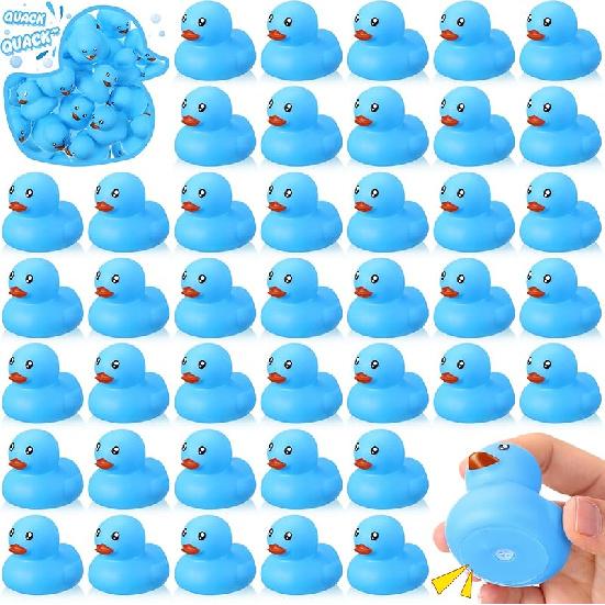 Hungdao 48 Pcs 2 Inch Mini Rubber Ducks for Kids Children Party Favors Bulk Bath Ducks Summer Pool Floating Toys Rubber Duckies Birthday Gifts for