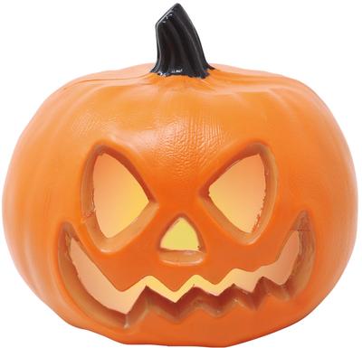 Plastikkürbis Orange Leuchtend 20cm