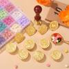 Wax seal stamp head, elegant vintage relief seal set, complete with envelopes, scrapbooking supplies, sealing wax beads