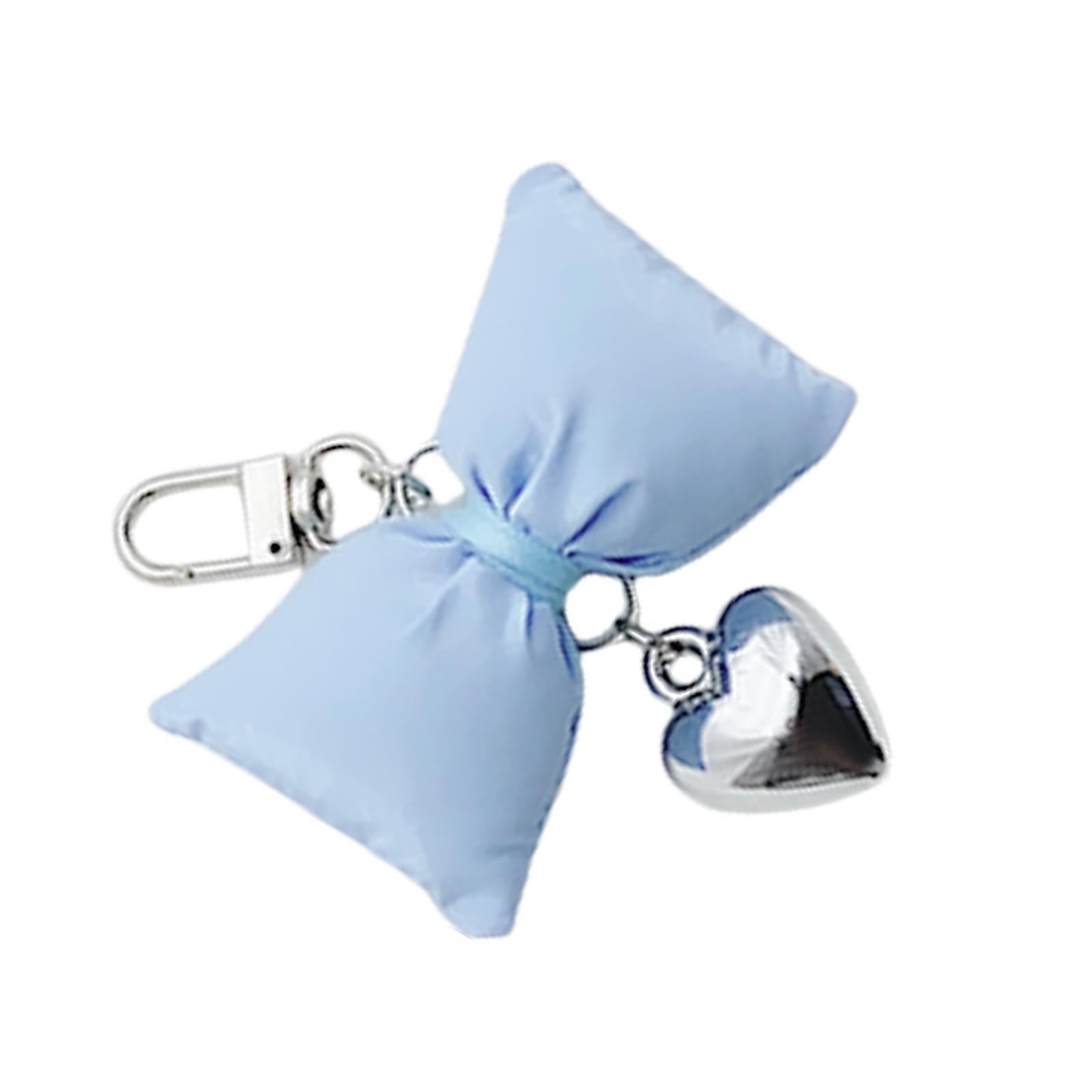 

Изысканный брелок ручной работы Стильный брелок с бантиком и подвеской в виде сердца/бисерной цепочки для любителей моды 1 синий