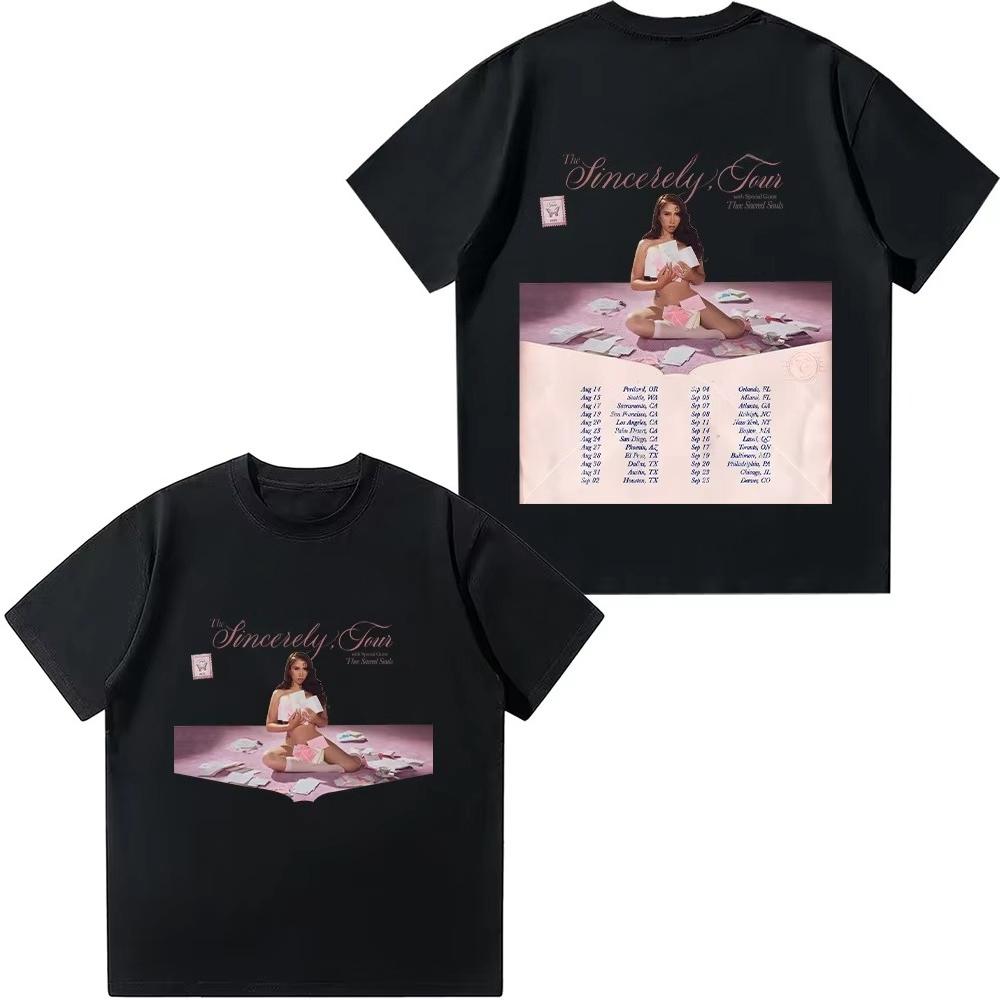 Sincerely Tour 2025 T-Shirts Mode Siniger Herren Damen Baumwolle Weiches T-Shirt Harajuku Y2K Kleidung Oberteil Herbst und Winter Unterwäsche