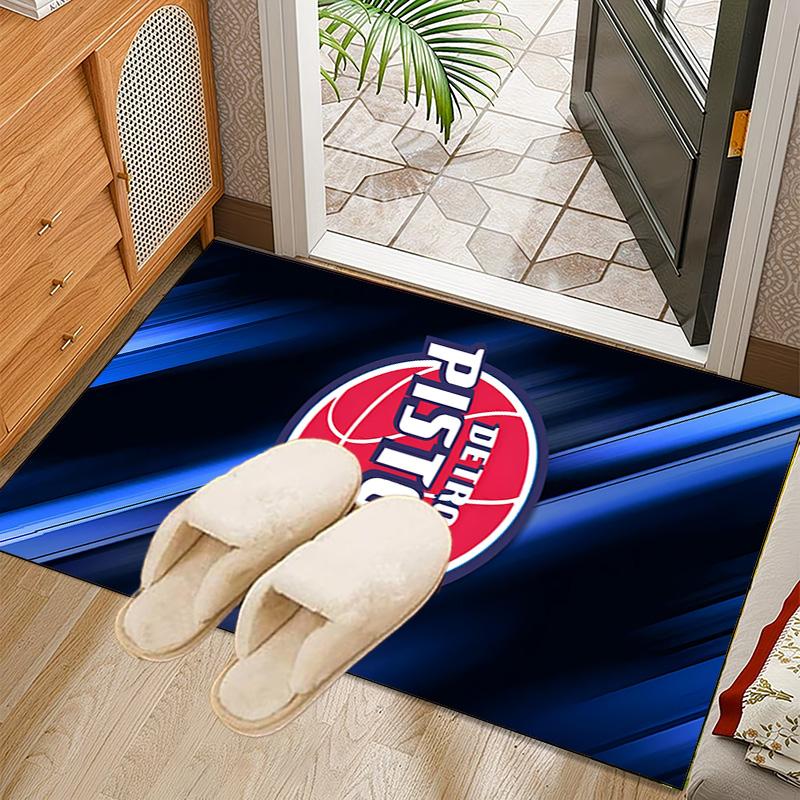 Detroit Basketball Art Rug Office Carpet Non-Slip Mat, Chair Rug Floor Covering for Gaming, Bedroom, Living Room , Home Decor Christmas Gift