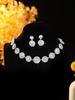 Elegant Bride Jewelry Set: European & American Necklace & Earrings for Evening Gowns