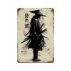 Japanese Samurai Metal Tin Signs Wall Art Character Posters Decor Home Room Decorating Picture for Bar Living Room