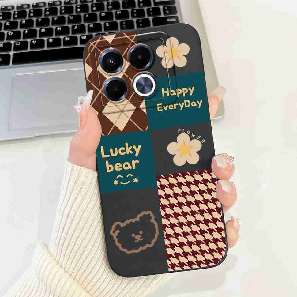 For Infinix Note 40 40X 5G Casing Lucky Girl Soft Silicone Case For Infinix Note 40 X  Note40 40X Pro 40Pro 5G Back Covers