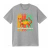 Retro Vintage Lustige Taco Katze Cartoon Druck Lässiges T-Shirt Vintage Bequem Herren Weiches Oberteil Für Den Alltag
