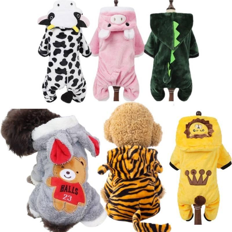 Gemütliche Korallenfleece Haustier Hundekleidung Herbst Winter Dick Warm Teddy Corgi Französische Bulldogge Katze Outfit