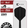 Target Japan BLACK MARQUE CREED Shunpei Kuroda Player 90% Tungsten K-Flex 2BA Soft Tip Darts Set 21.5g 2BA SOFT TIP DARTS K-Flex No.6 Shape Flights