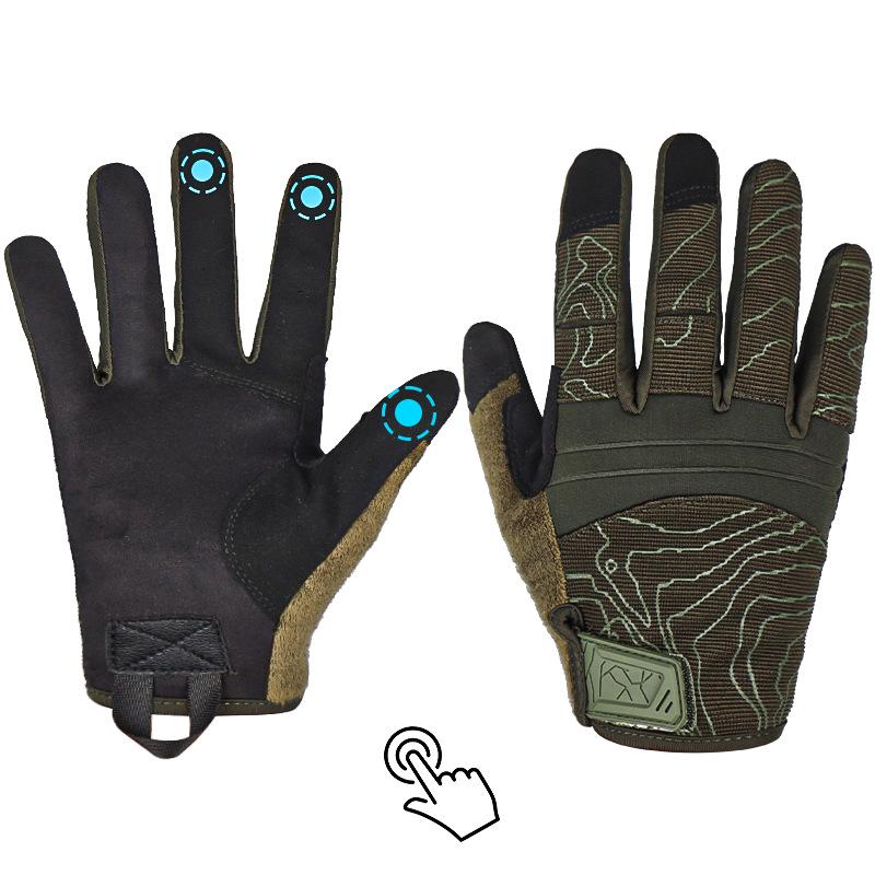 

Outdoor mountaineering climbing fighting non-slip gloves motorcycle sports riding gloves S армия зеленый