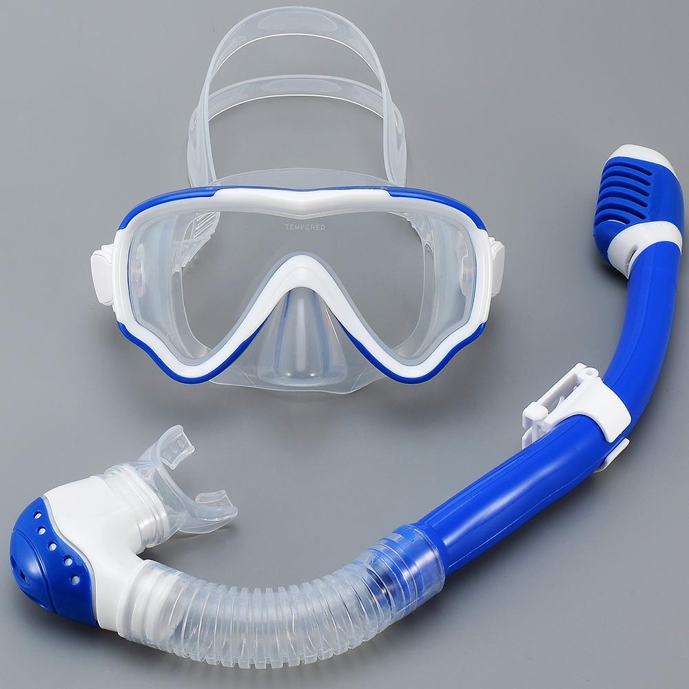 Children's New Large Frame Diving Goggles Full Dry Breathing Tube Set
