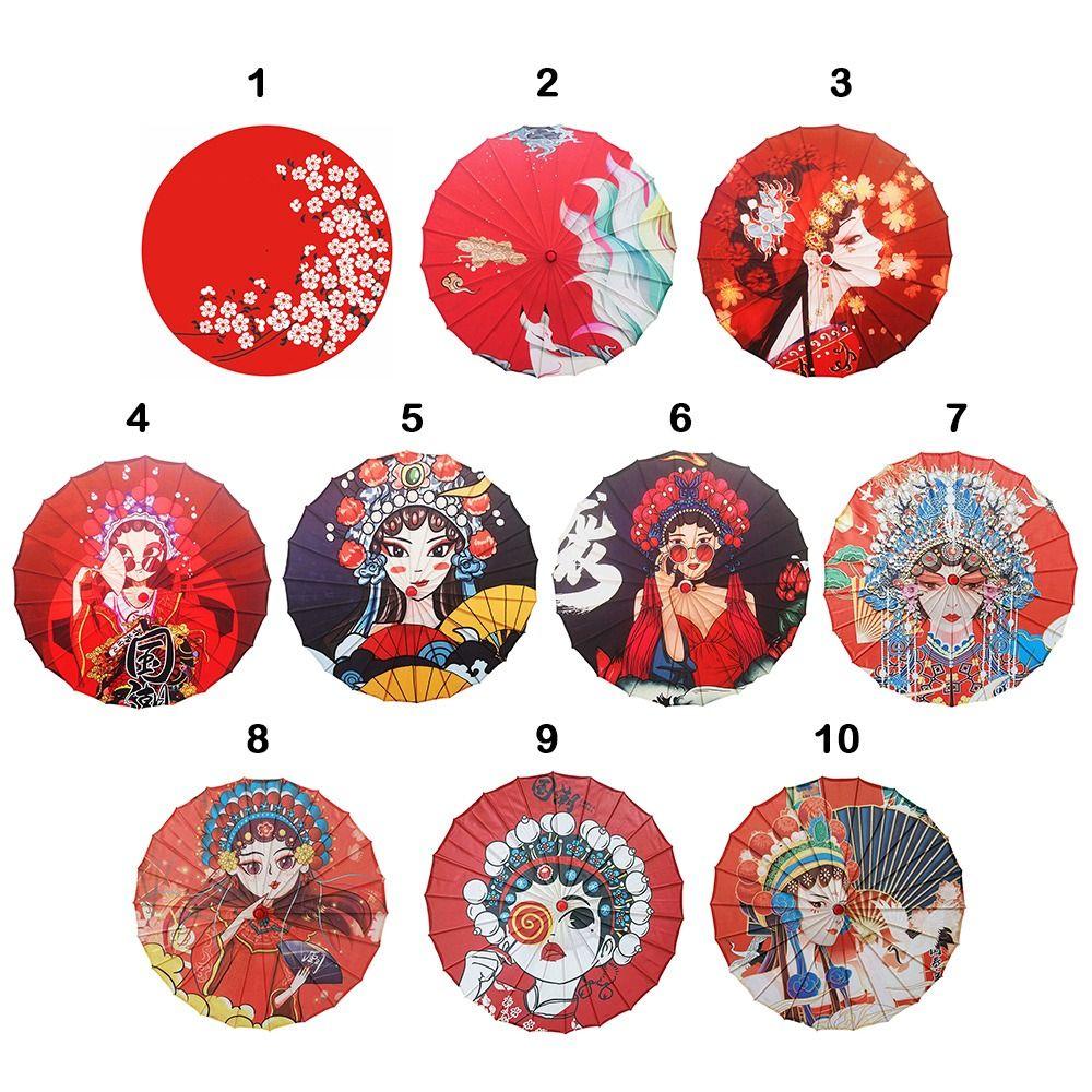 10 Colors Oiled Paper Umbrella 82cm Costumes Photography Umbrella  Bridesmaids Party Scenery