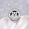 Love Guns I And Bacon Fun Quirky Pig Design Alloy Badge Eyecatching Brooch For Men And Women