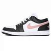 Jordan Air Jordan 1 Versatile Low top Vintage Basketball Shoes Unisex Black Pink 553558-165(Team366-)