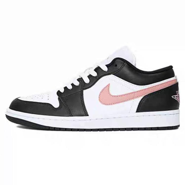 Jordan Air Jordan 1 Versatile Low top Vintage Basketball Shoes Unisex Black Pink 553558-165(Team366-)