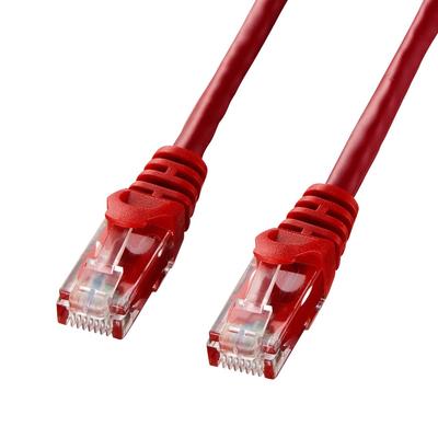SANWA SUPPLY Kabel LAN CAT6 UTP RJ45 z (3m) 1 Gb/s / 250 MHz, Zaczepy zapobiegające wyrywaniu, Czerwony, LA-Y6-03R