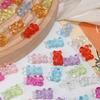 316 Multi-color Transparent Acrylic Bear Beads for DIY Hair Ties, Phone Chains, Bag Chains, and Accessories