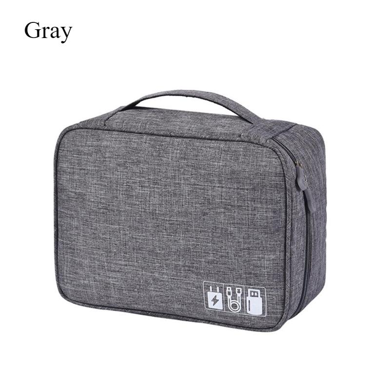 1PC Storage Bag Data Cable Travel Charging Treasure Headset Storage Box Cosmetics Division Storage Digital Bag