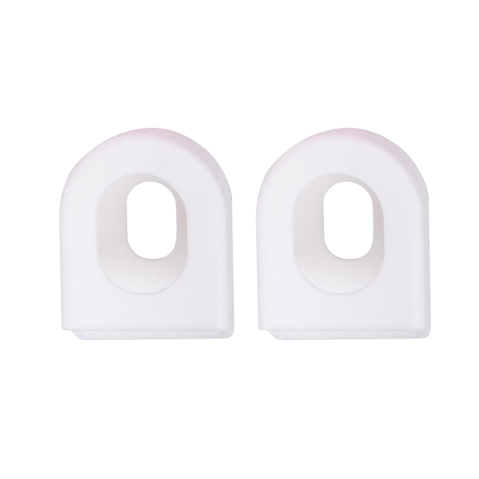 Mountain Bike Crank Arm Silicone Protective Covers Durable Flexible Non-Slip Silicone Sleeve for Bicycle Crank Arm Protection and Impact Resistance One Size белый