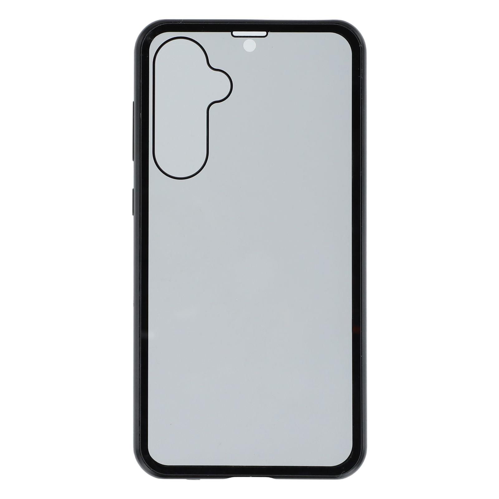 

For Samsung Galaxy S23 FE Case with Anti-Spy Screen Protector Tempered Glass Metal Phone Cover Magnetic Clasp Gold