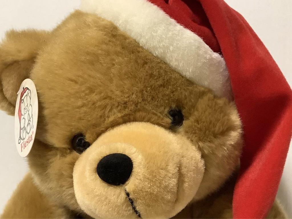[USED] Additional Image: Retro Plush Toy Merry Christmas Teddy Bear