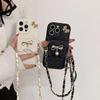 3D Bowknot Crossbody Wallet Phone Case For iPhone 16 15 14 Plus 13 12 11 XS XR X 7 8 Pro Max Plus SE with Card Holder Lanyard