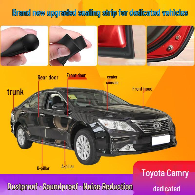 

Toyota Camry Door Sealing Strip - Soundproof, Dustproof, Waterproof Rubber for New & Old Models 2006-2011 Camry Four-Door Package