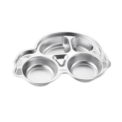 Plato de Comida Dividido de Acero Inoxidable 304
