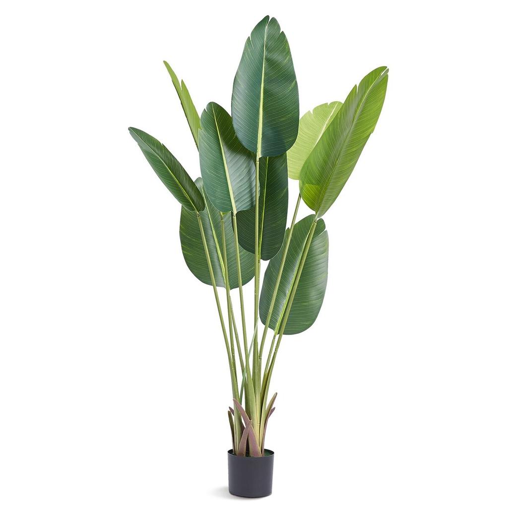 Artificial Birds Of Paradise Tree, 1.5mTall Faux Plant, PE Material & Anti-Tip Tilt Protection Low-Maintenance Plant, Lifelike Green Fake Tree for