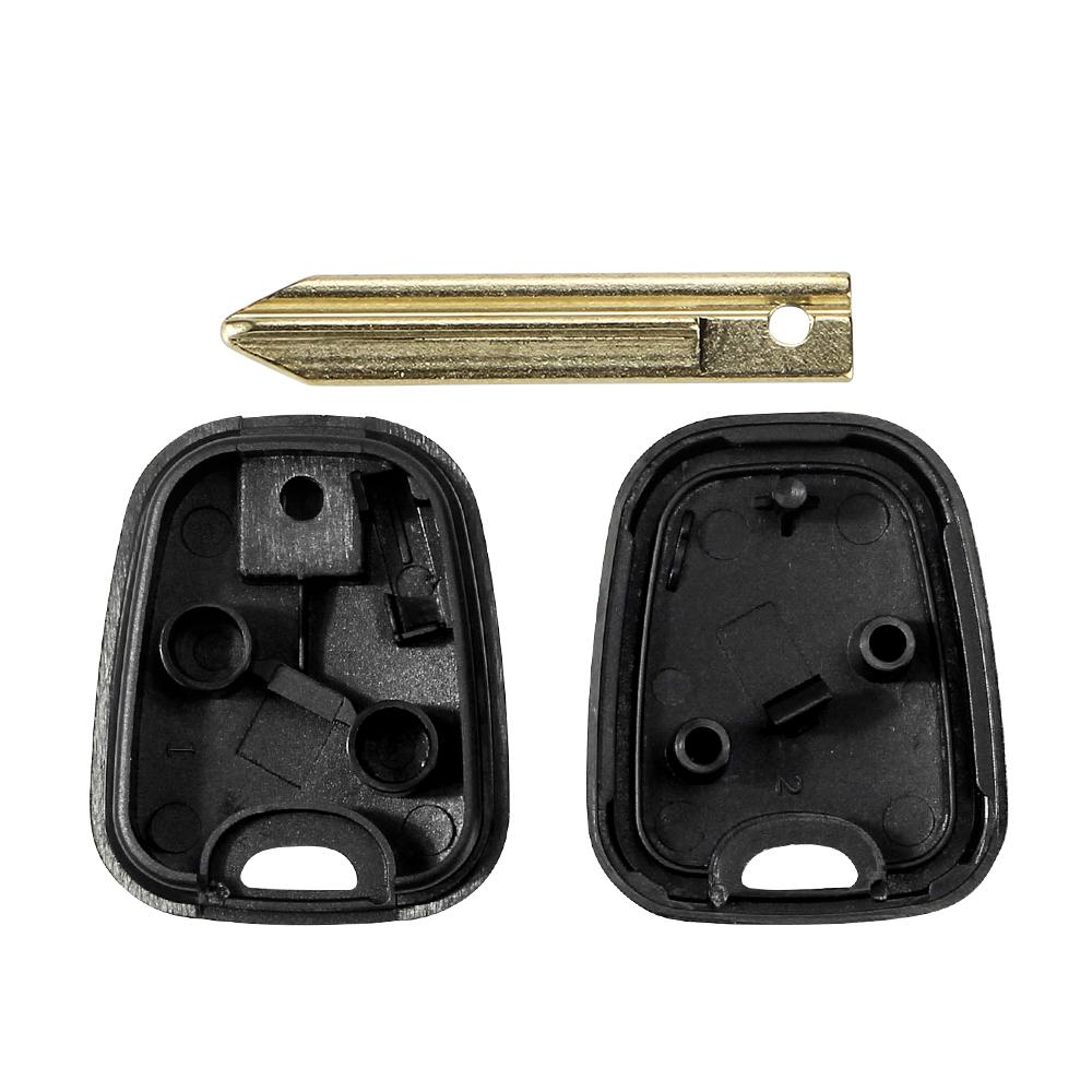 KEYYOU 10PCS Transponder Car Key Shell Fob For Peugeot 106 107 307 207 306 406 For Citroen C2 C3 C4 VA2/Hu83/SX9/Ne73 Blade