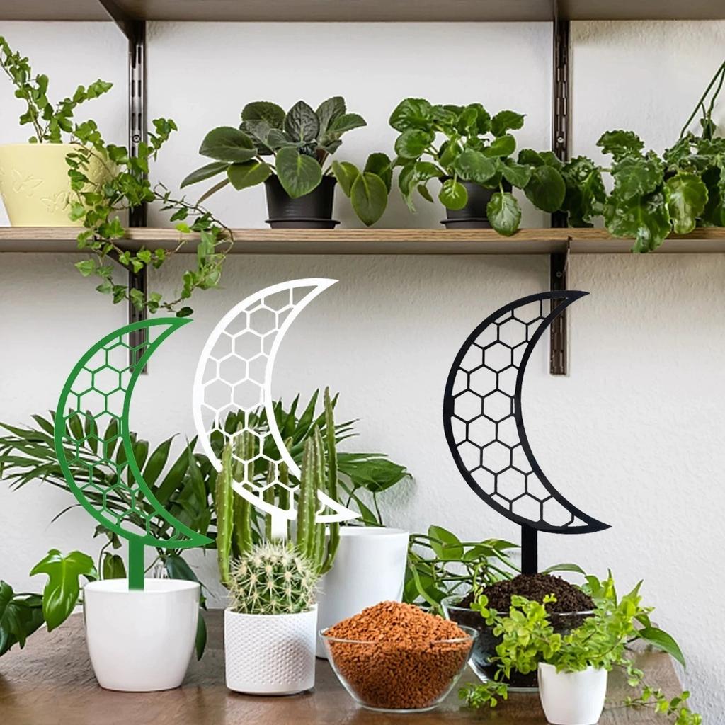 5Pcs Plastic Moon Shape Plant Trellis for Climbing Plant DIY Small Climbing Plant Trellis Flower Pots Supports for Garden Potted Plant Vine Ivy Flower