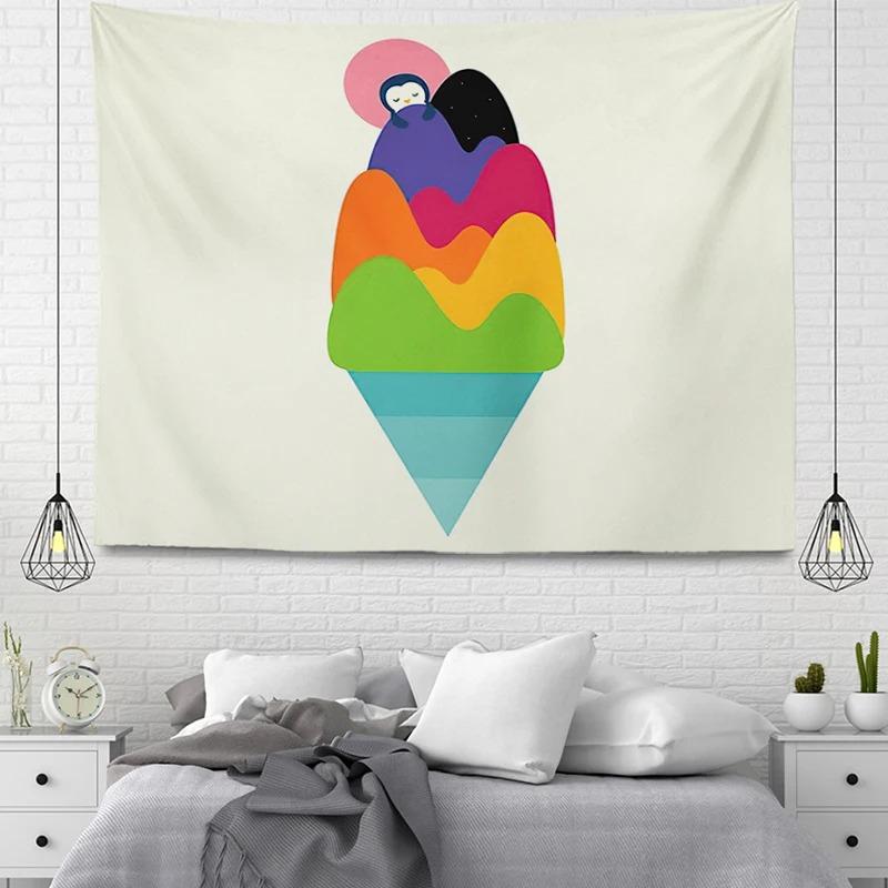 Office Living Room Tapestry Cartoon Animal Simple Hanging Cloth Home Wall Decoration Tapestry